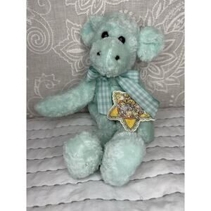 Commonwealth Monkey Aqua Mint Floppy Plush Stuffed 14” Vintage 1999 Rare HTF